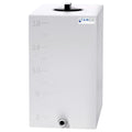 18 Gallon Natural LLDPE Rectangular Utility Tamco® Tank with 4" Lid & 3/4" FNPT Fitting & 2-Gallon Graduations - 18-1/2" L x 12-1/2" W x 22-1/2" Hgt.