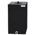 18 Gallon Black LLDPE Rectangular Utility Tamco® Tank with 8" Gasketed Lid & 3/4" FNPT Fitting & 2-Gallon Graduations - 18-1/2" L x 12-1/2" W x 22-1/2" Hgt.