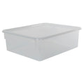 Clear Double Stowaway® Box with Lid - 13-1/2" L x 16" W x 5-1/2" Hgt.