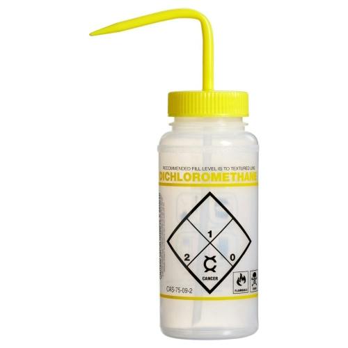 16 oz. Scienceware® Dichloromethane Wash Bottle with Yellow Dispensing Nozzle