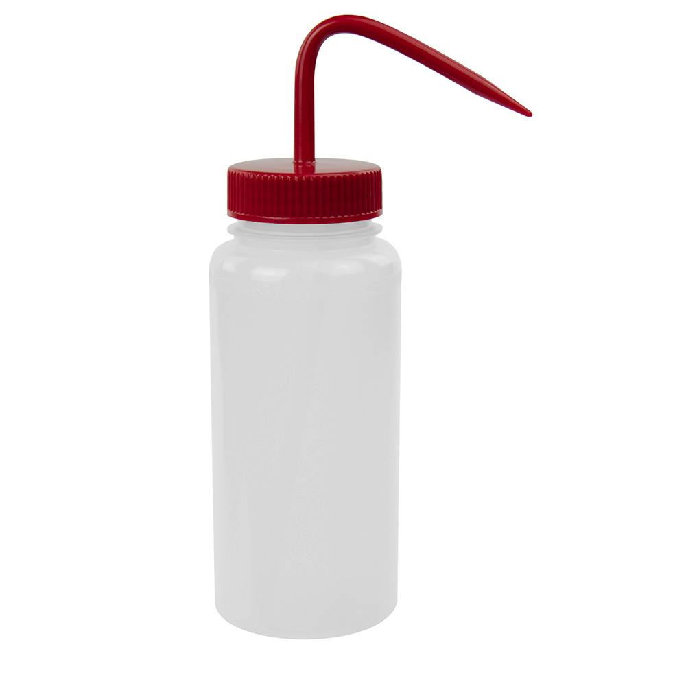 500mL Scienceware® Wide Mouth Wash Bottle with Red Dispensing Nozzle