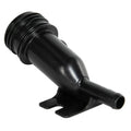 2.25" Neck Dia. Black HDPE Injection-Molded Remote Filler Spout with 0.625" Outlet (Cap Sold Separately)