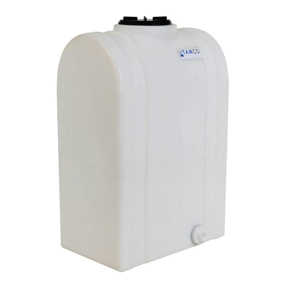 65 Gallon Natural Tamco® Loaf Tank with 8" Gasketed Lid & 3/4" Side Fitting - 24-3/8" L x 18-3/8" W x 41-1/2" Hgt.