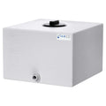 15 Gallon Natural LLDPE Square Utility Tamco® Tank with 8" Gasketed Lid & 3/4" FNPT Fitting & 2-1/2-Gallon Graduations - 18-1/2" L x 18-1/2" W x 12-1/2" Hgt.