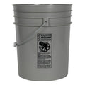 5 Gallon Gray HDPE Premium Round Bucket with Wire Bail Handle & Plastic Hand Grip (Lid sold separately)