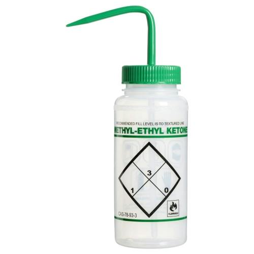 32 oz. Scienceware® Methyl Ethyl Ketone (MEK) Wash Bottle with Green Dispensing Nozzle