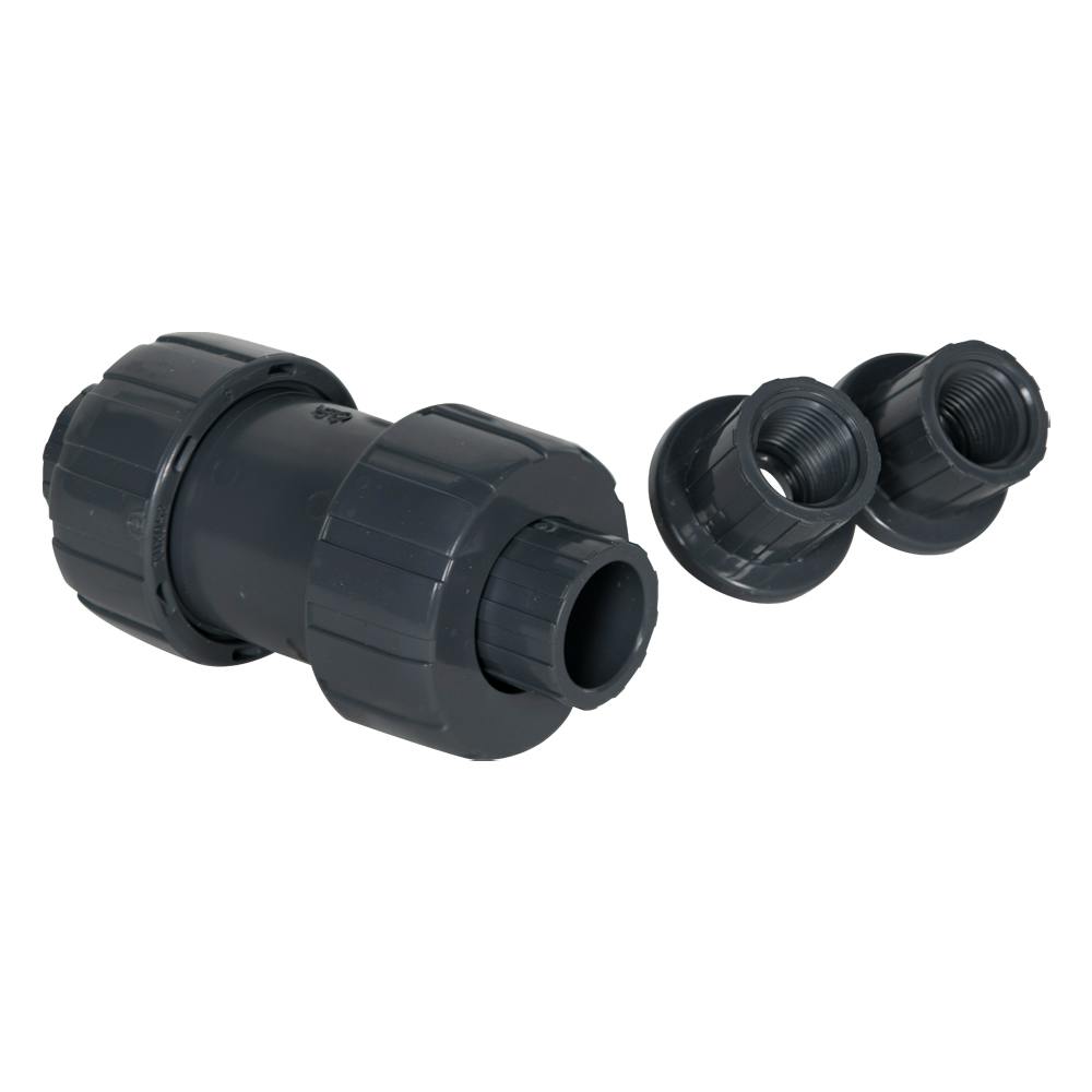 1/2" Threaded/Socket TC Series PVC True Union Ball Check Valve