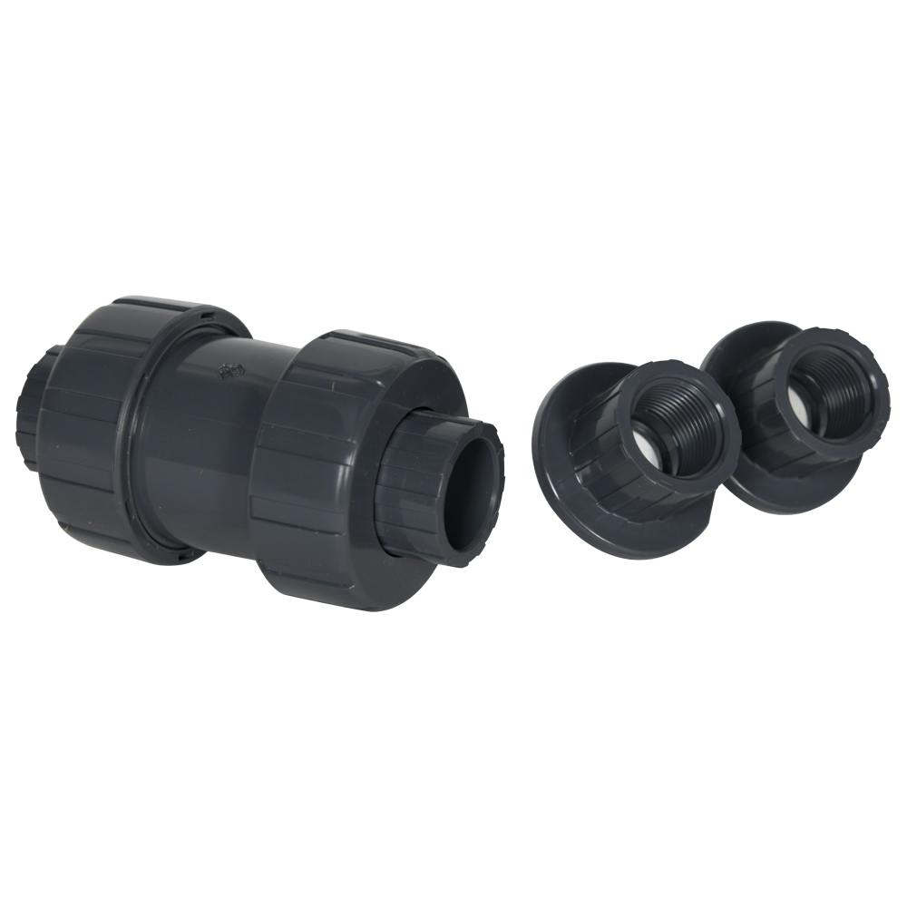 3/4" Threaded/Socket TC Series PVC True Union Ball Check Valve