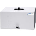 12 Gallon Natural LLDPE Square Utility Tamco® Tank with 4" Lid & 3/4" FNPT Fitting & 2-Gallon Graduations - 18-1/2" L x 18-1/2" W x 9-1/2" Hgt.
