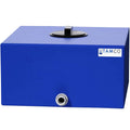 12 Gallon Blue LLDPE Square Utility Tamco® Tank with 4" Lid & 3/4" FNPT Fitting & 2-Gallon Graduations - 18-1/2" L x 18-1/2" W x 9-1/2" Hgt.