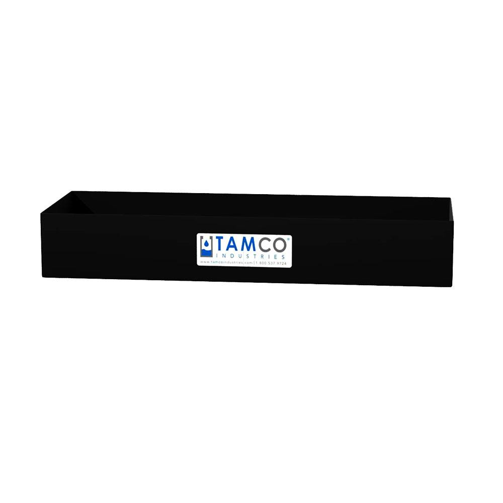 18" L x 6" W x 3" Hgt. Black Tamco® Tray