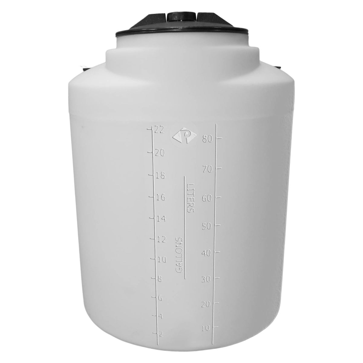 25 Gallon Natural MDLPE ProChem® Process Chemical Tank (1.9 Specific Gravity) with 8" Lid - 19-1/2" Dia. x 26-1/4" Hgt.