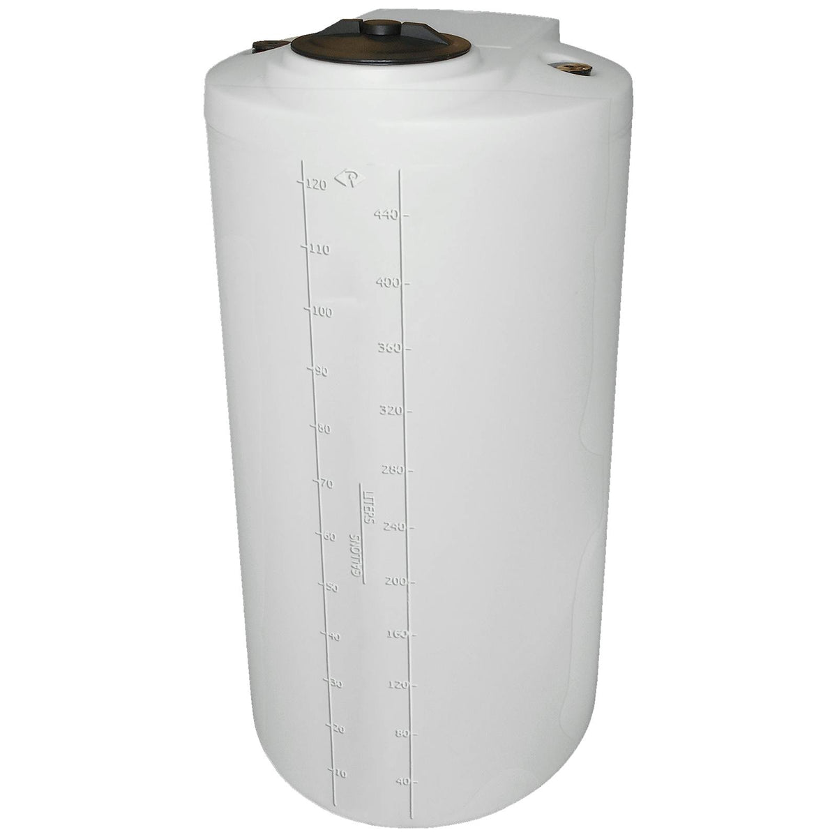 125 Gallon Tan XLPE ProChem® Process Chemical Tank (1.9 Specific Gravity) with 8" Lid - 27" Dia. x 59-1/4" Hgt.
