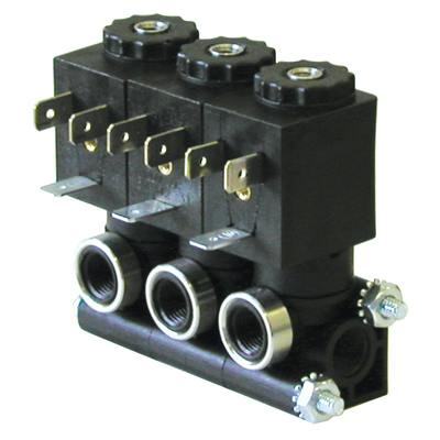 1.5mm 3-Way Spaded Stackable Composite Solenoid Valve with 24 VDC