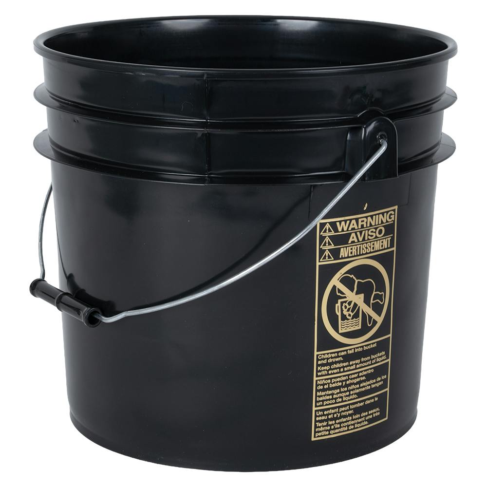 3-1/2 Gallon Black Bucket