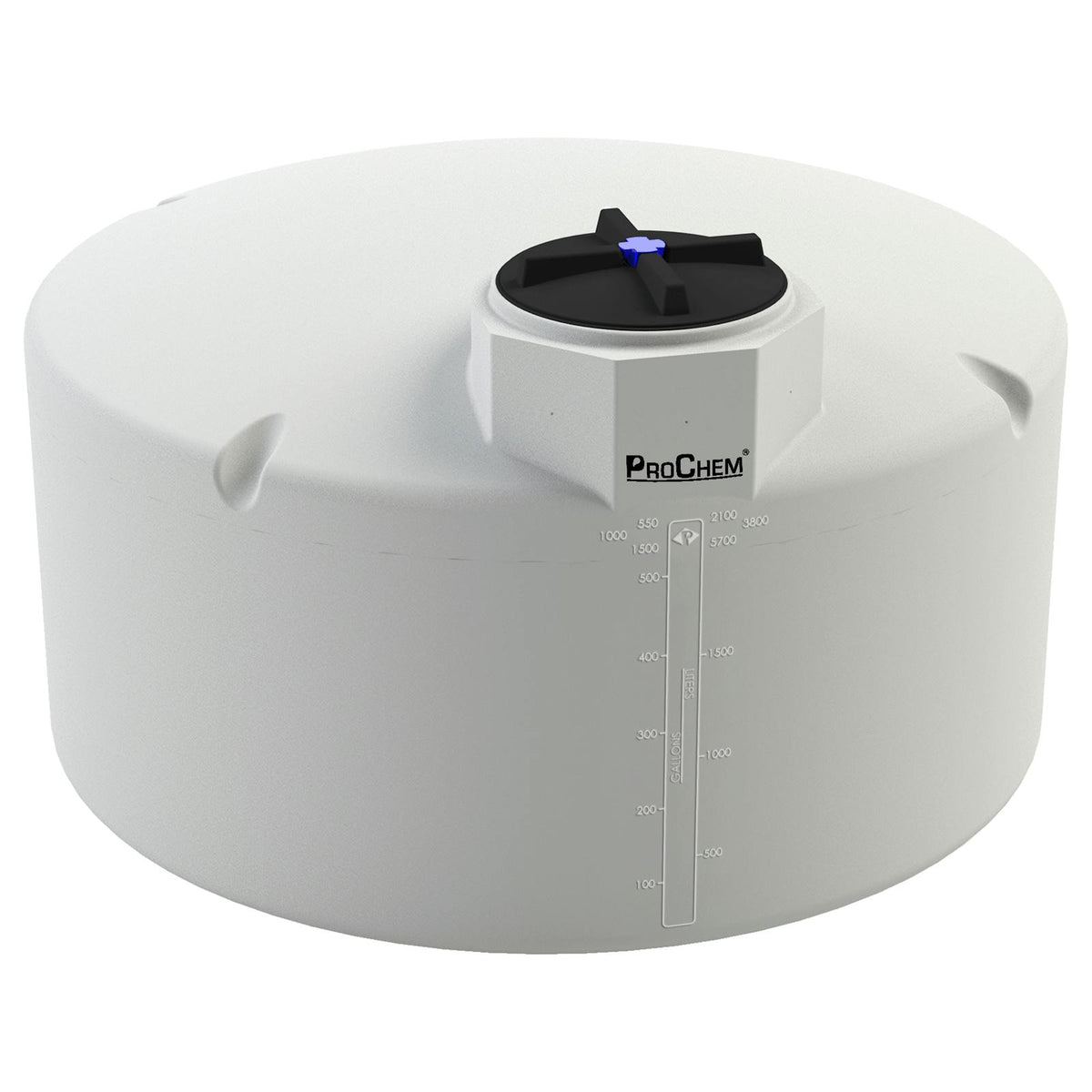 550 Gallon Tan XLPE ProChem® Process Chemical Tank (1.9 Specific Gravity) with 16" Lid - 74" Dia. x 45" Hgt.