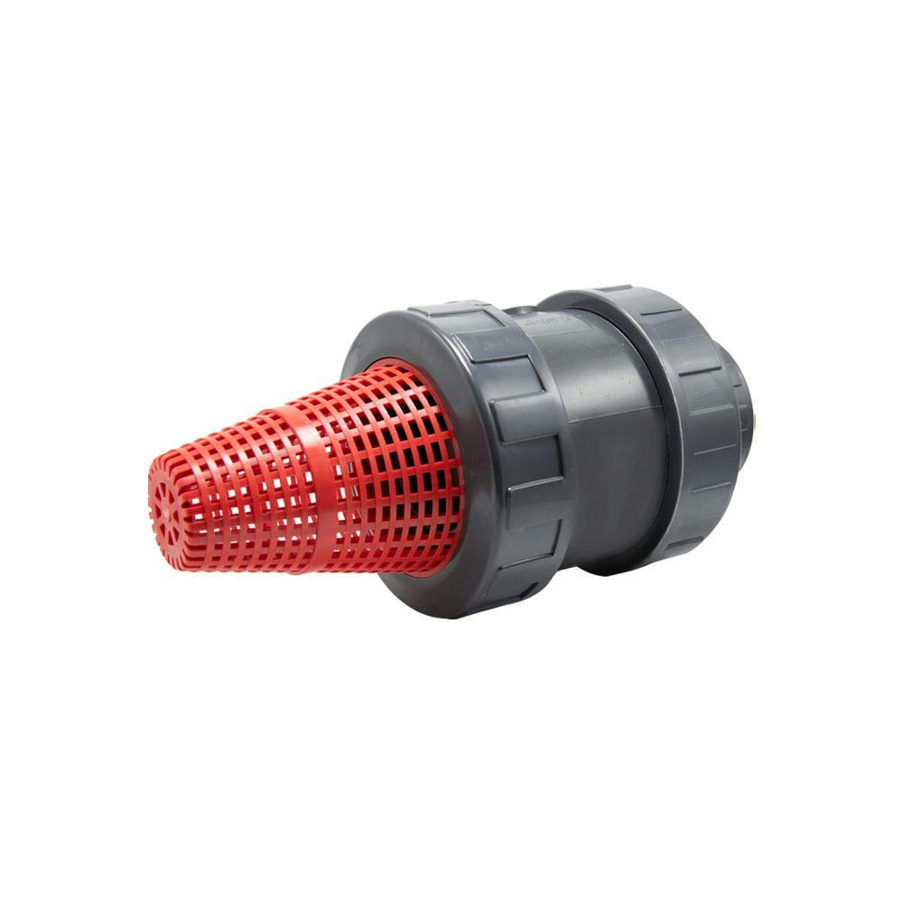 1-1/2" Threaded/Socket Gray PVC True Union Check Valve with FKM O-Ring