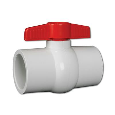 1-1/4" Threaded White Hayward® QVC Series Compact PVC Ball Valve