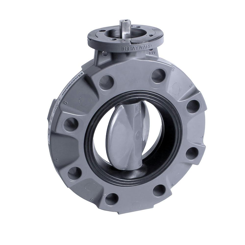 3" Hayward® BYV Series PVC Butterfly Valve - Actuation Ready