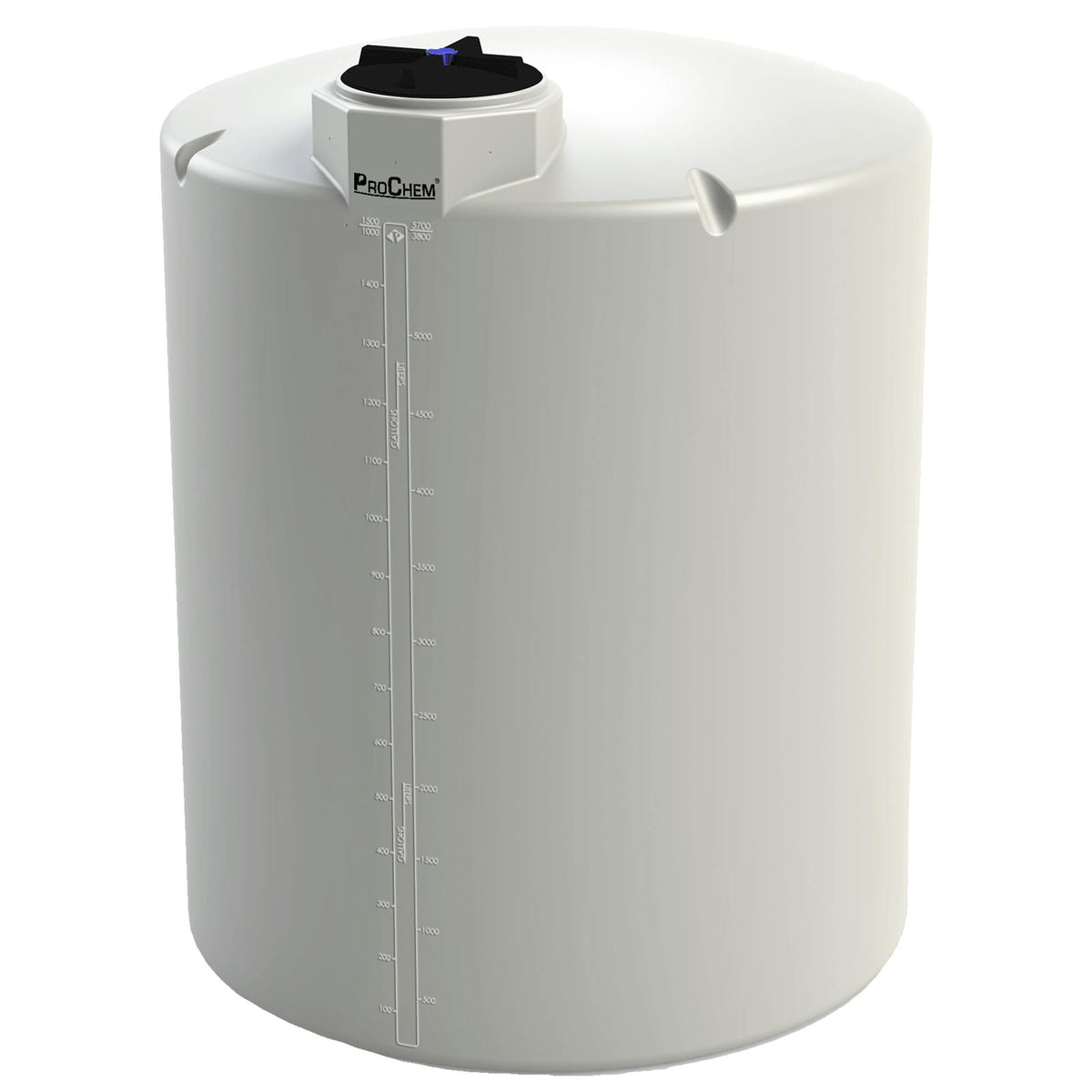 1500 Gallon Natural MDLPE ProChem® Process Chemical Tank (1.9 Specific Gravity) with 16" Lid - 74" Dia. x 96" Hgt.