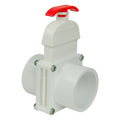 2" Socket x Socket White PVC Knife Gate Valve