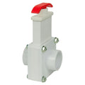 1" Socket x Socket White PVC Knife Gate Valve