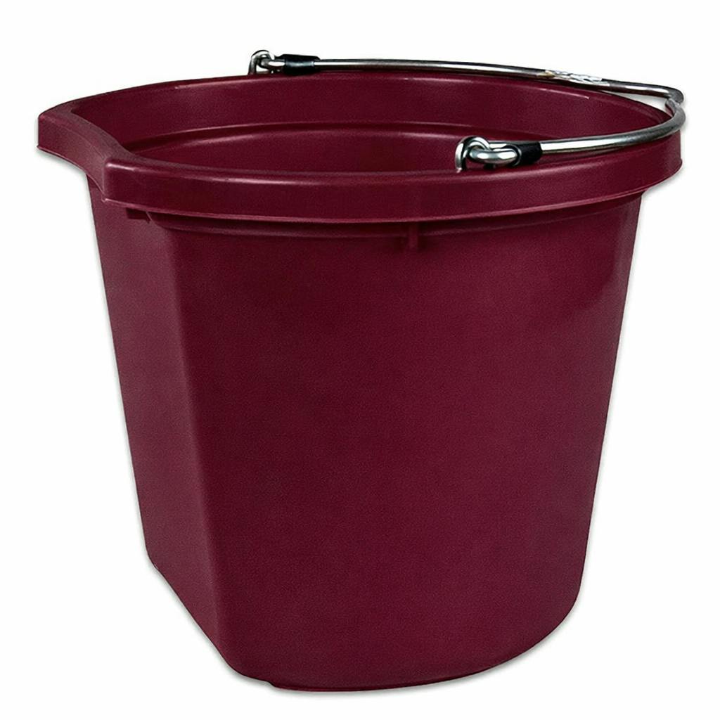 20 Quart Burgundy Flat Buck Bucket