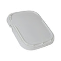 Rectangular White Hinged Tear-Band Tamper Evident Lid