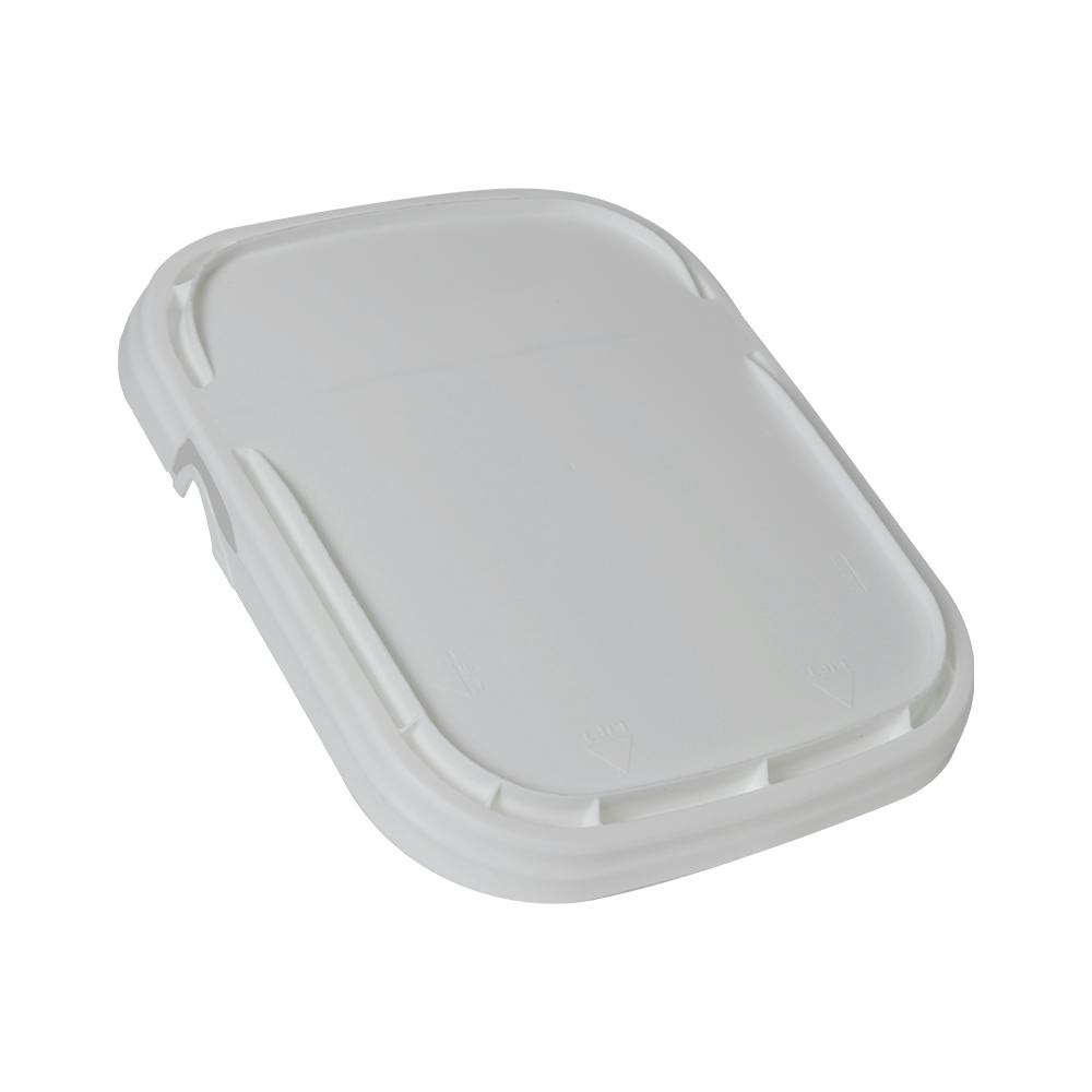 Rectangular White Hinged Tear-Band Tamper Evident Lid
