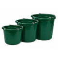 8 Quart, 14 Quart & 20 Quart Green Flat Back Buckets - Pack of 3