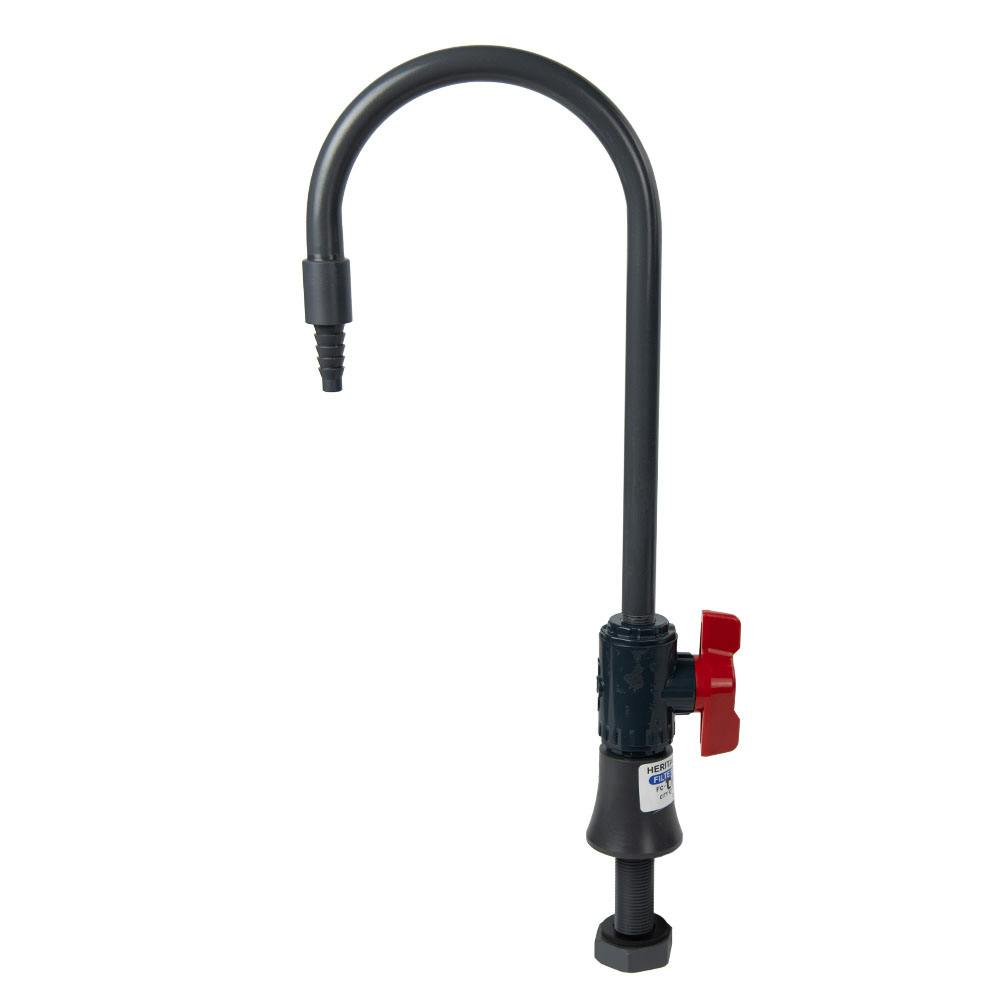 1/2" Deck Mount Gray PVC Gooseneck Faucet with Ball Valve