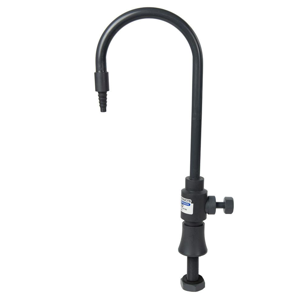 1/2" Deck Mount Gray PVC Gooseneck Faucet with Needle Valve