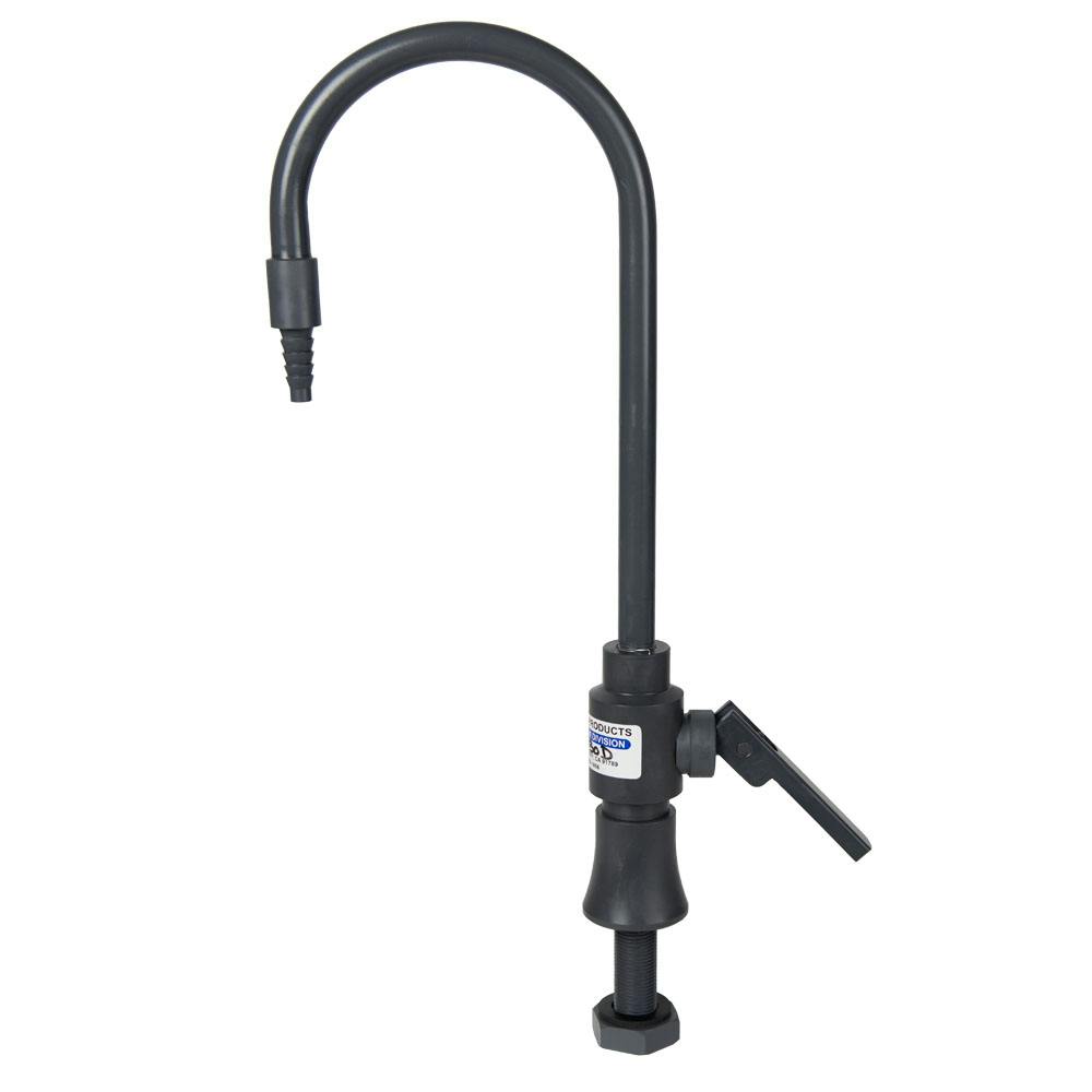 1/2" Deck Mount Gray PVC Gooseneck Faucet with Snap Valve