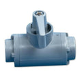 1/8" FNPT x 1/8" FNPT Gray PVC Series 226 Two-Way Ball Valve with Buna-N Seals