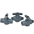 3/8" MNPT x 3/8" FNPT Series 628 PVC Ball Valve with Buna-N Seals