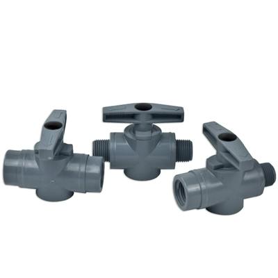 3/8" MNPT x 3/8" FNPT Series 628 PVC Ball Valve with Buna-N Seals