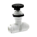 1/8" FNPT x 1/8" FNPT White Polypropylene Series 586 Needle Valve with EPDM Seal