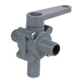 5/8" Hose Barb Series 350 3-Way PVC Ball Valve with Buna-N Seals