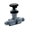 1/4" MNPT x 1/4" MNPT Gray PVC Series 586 Needle Valve with EPDM Seal