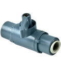1/4" OD Push-To-Connect x 1/4" OD Push-To-Connect Gray PVC Series 226 Two-Way Ball Valve with EPDM Seals