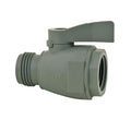 3/4" FGHT x 3/4" MGHT Gray PVC Series 074 Two-Way Ball Valve with Buna-N Seals
