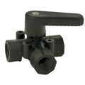 3/8" FNPT Series 639 Polypropylene 3-Way Ball Valve with Viton™ & Black Handle