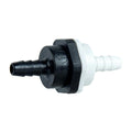 1/4" Hose Barb x 1/4" Hose Barb Series 406 Polypropylene Check Valve with 0.25 psi Spring & Viton™ Seal