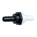 3/8" Hose Barb x 3/8" Hose Barb Series 406 Polypropylene Check Valve with 1 psi Spring & Buna-N Seal