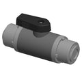 3/8" OD Push-To-Connect x 3/8" OD Push-To-Connect Black Polypropylene Series 638 Straight Two-Way Ball Valve with FKM Seal