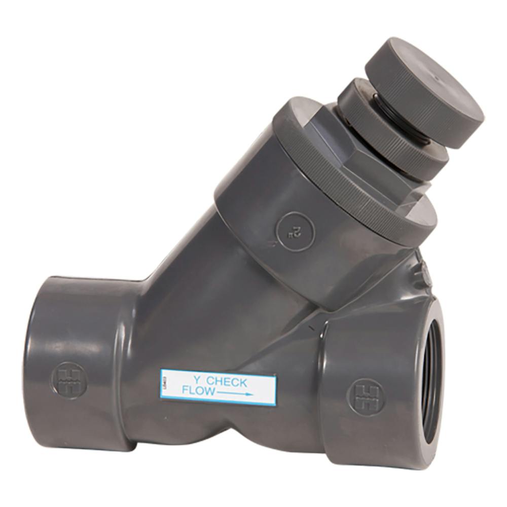2" Threaded SLC Series Spring Loaded Y-Check Valve with FPM O-Rings
