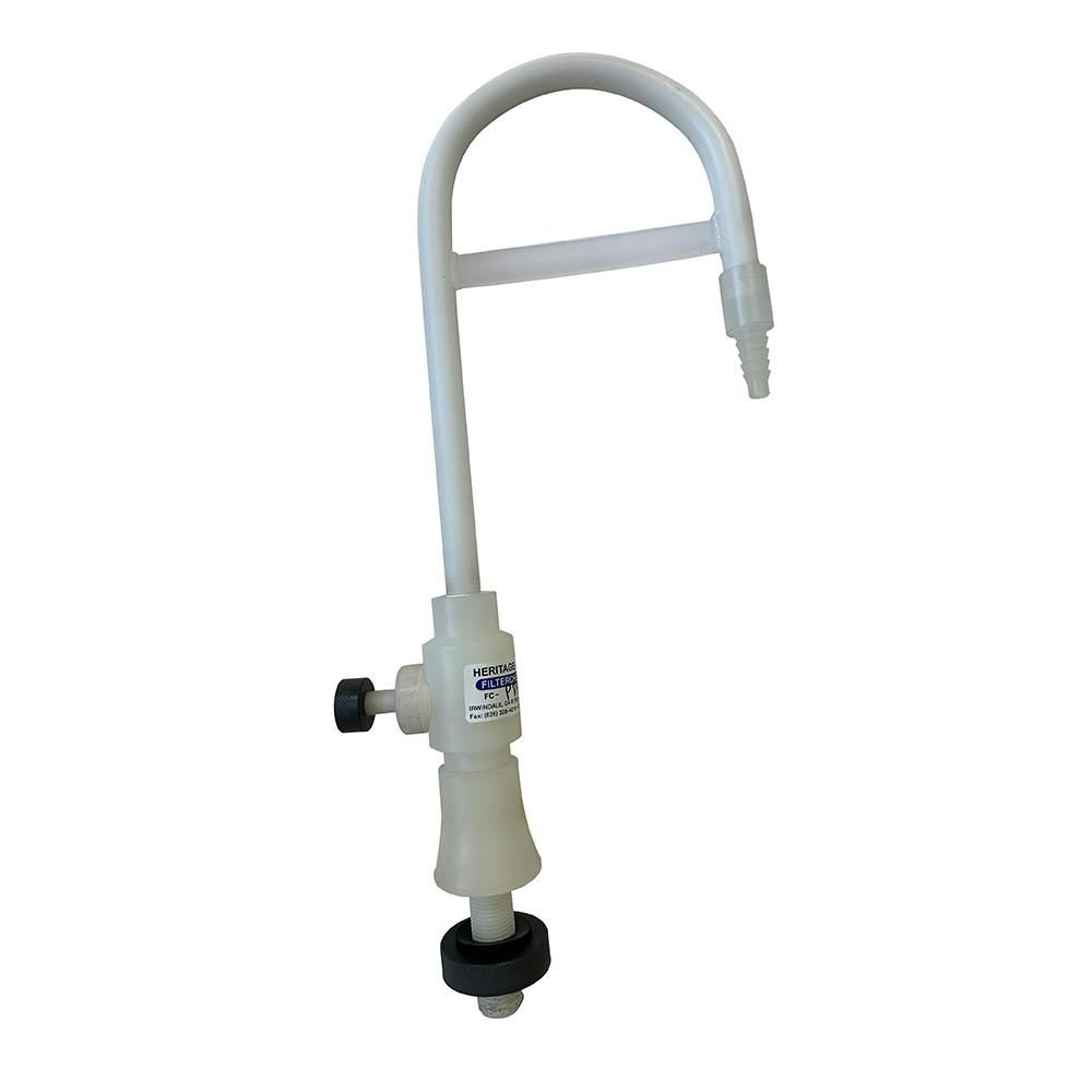 1/2" Deck Mount Natural Polypropylene Gooseneck Faucet with Needle Valve