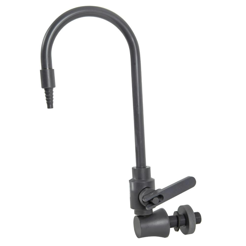 1/2" Wall Mount Gray PVC Gooseneck Faucet with Snap Valve
