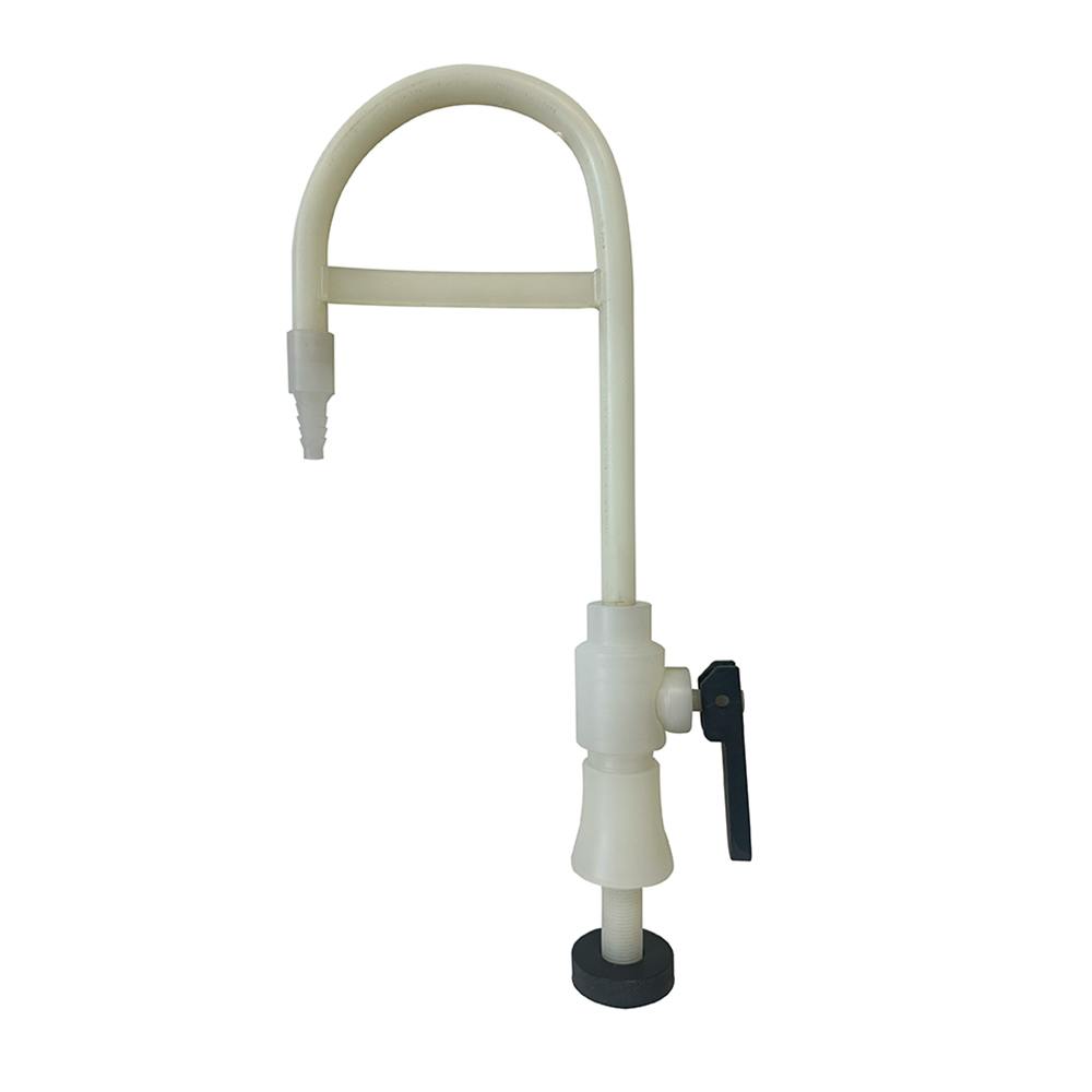 1/2" Deck Mount Natural Polypropylene Gooseneck Faucet with Snap Valve