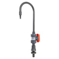 1/2" Deck Mount Gray PVC Gooseneck Faucet with True Union Valve